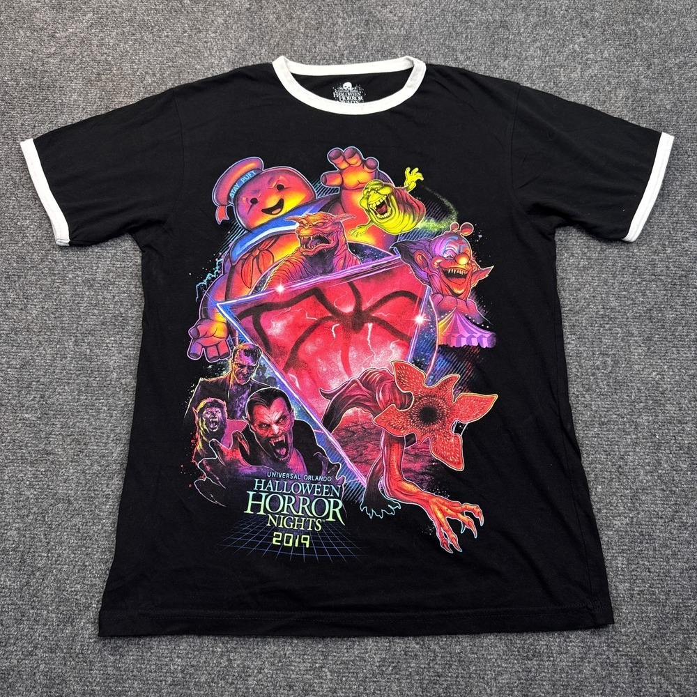 Universal Studios Halloween Horror Nights ringer T-shirt Adult Small Monsters - Picture 3 of 12